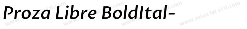 Proza Libre BoldItal字体转换